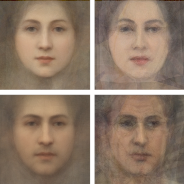 Photo showing how artists depict themselves in their works.